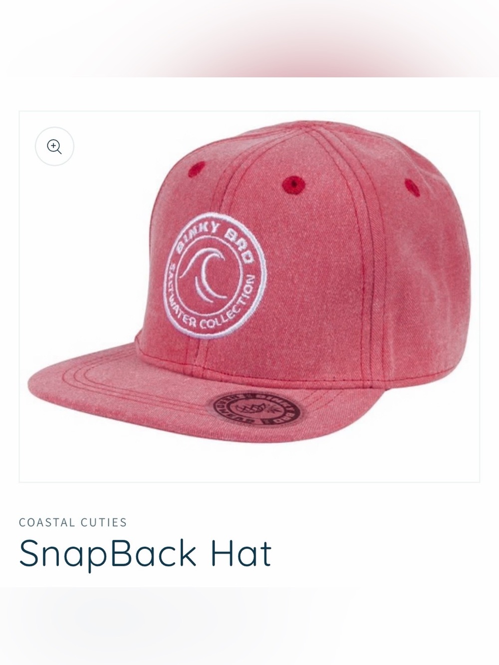 New Binky Bro Saltywater Collection red Snapback Hat - infant - Picture 4 of 4